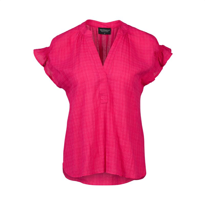 Vassalli Drop Shoulder Top With Shirring Detail image number 2