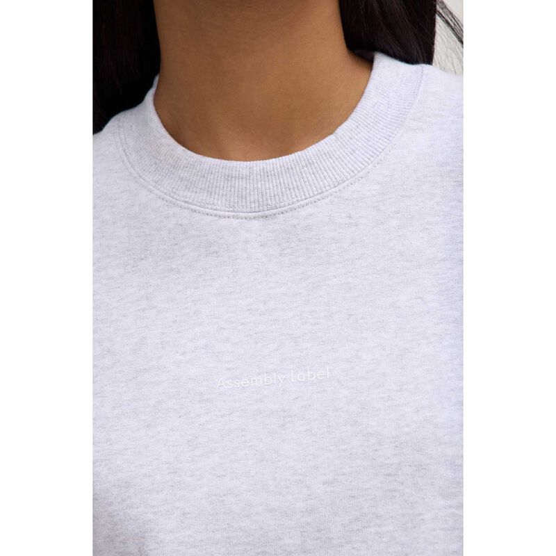 Assembly Label Womens Atelier Logo Fleece Heather Grey Marle image number 2