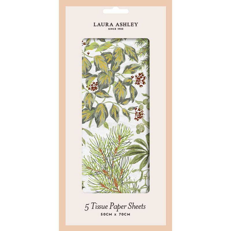 Laura Ashley Red Festive Botanicals Tissue 5 Sheet Pack image number 0