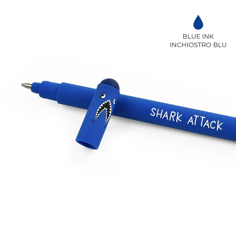 Legami Shark Erasable Pen - Blue Ink image number 1