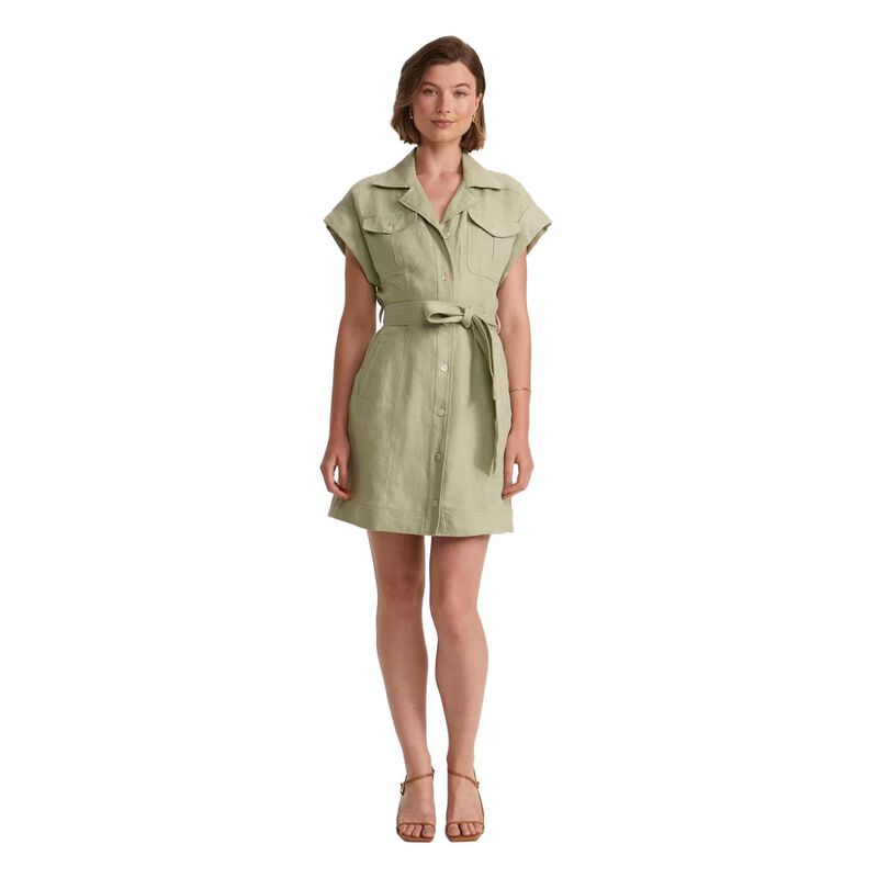 SABA Lila Linen Utility Mini Dress image number 0