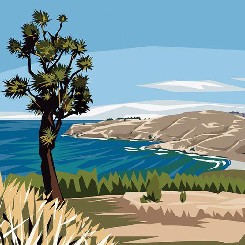 Ira Mitchell Taylor's Mistake, Banks Peninsula Matted Print image number 0