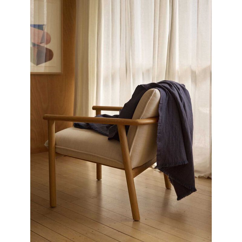 Città Oslo Lambswool Throw Oxford Blue/Lupin 140x180cm image number 2