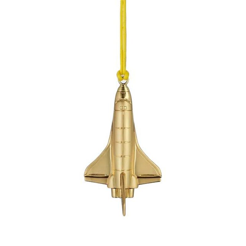 Waterford Metal Ornament Rocketship Golden image number 0