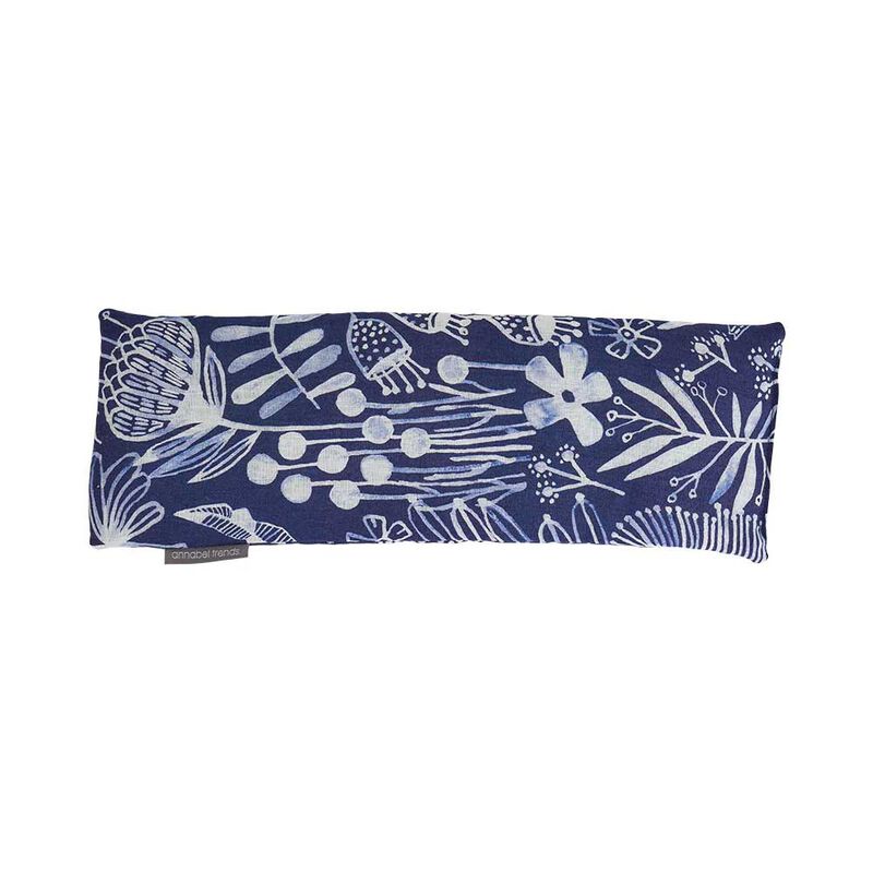 Annabel Trends Linen Heat Pillow - Navy Natives image number 1