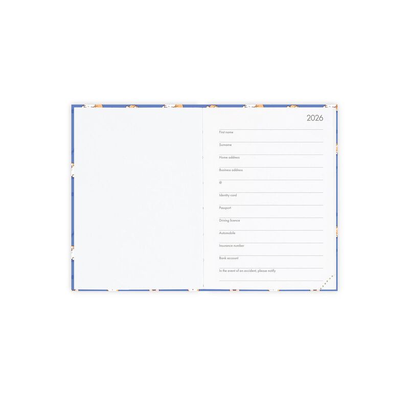 Legami Corgi 2026 Photo Daily Diary Small Blue image number 1