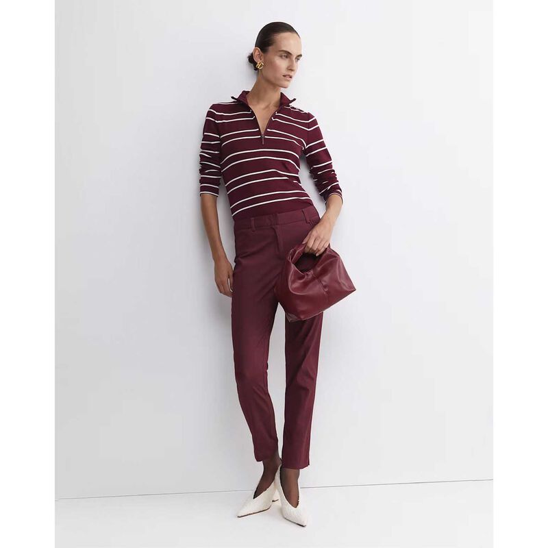 Sportscraft Lucy Stripe Zip Funnel Neck image number 3