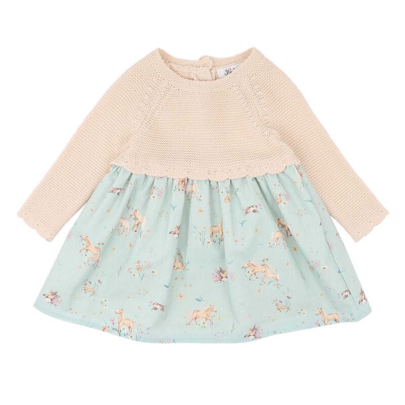 B&eacute;b&eacute; Winnie Knitted Bodice Dress image number 0