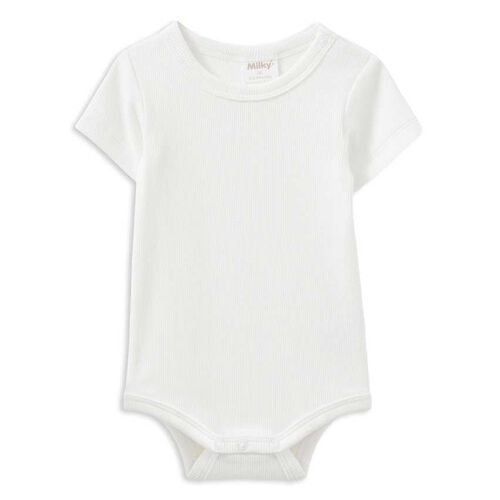 Milky White Rib Bubbysuit