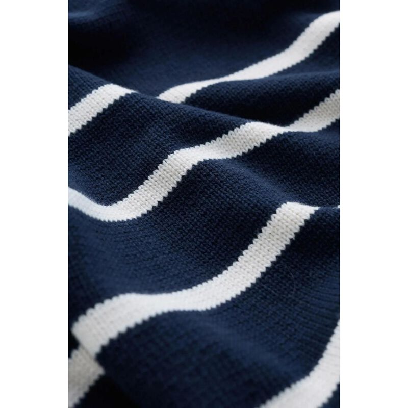 Seasalt Cornwall Castle Beach Cardigan Stripe Porthole Maritime Chalk image number 2