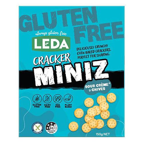 Leda Cracker Miniz Gluten Free Sour Cream & Chive 150g