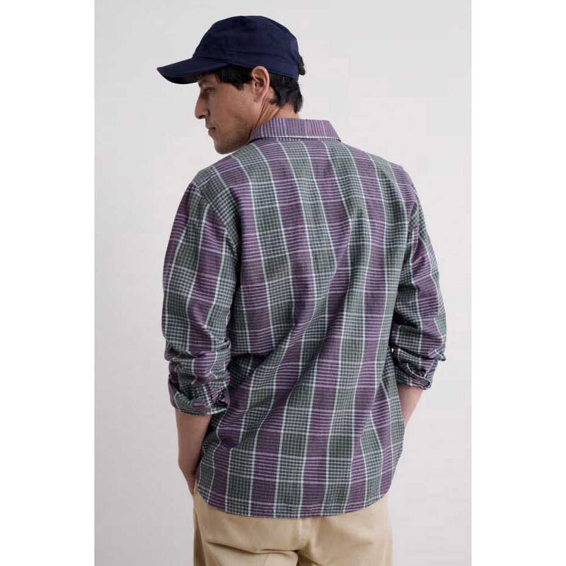 Seasalt Cornwall Mens Banyan Shirt Cloud Wrack Cassis image number 1