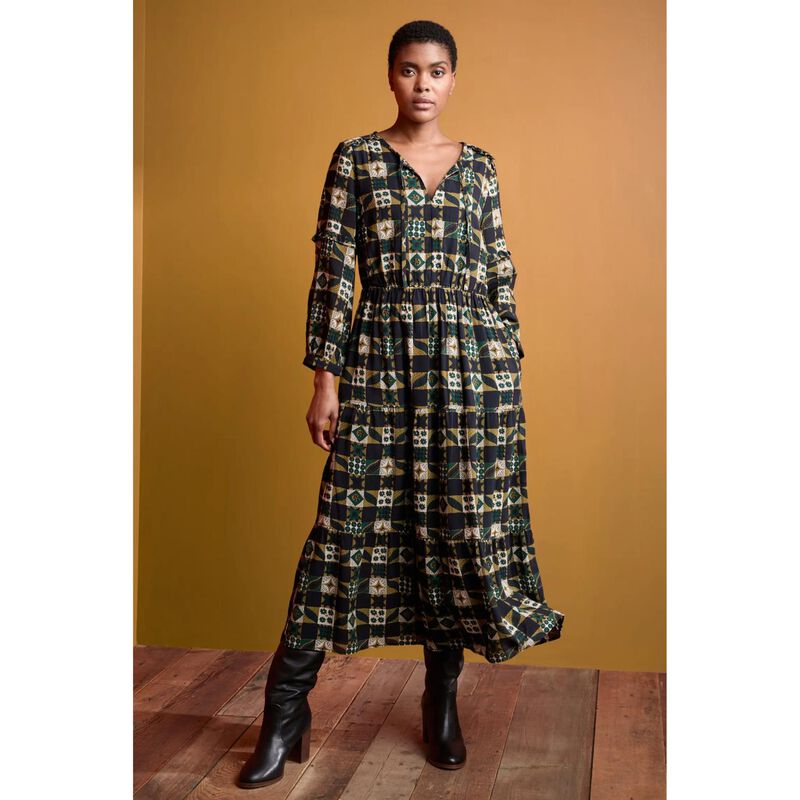 Seasalt Cornwall Dearling Dress Folky Quilt Onyx image number 3