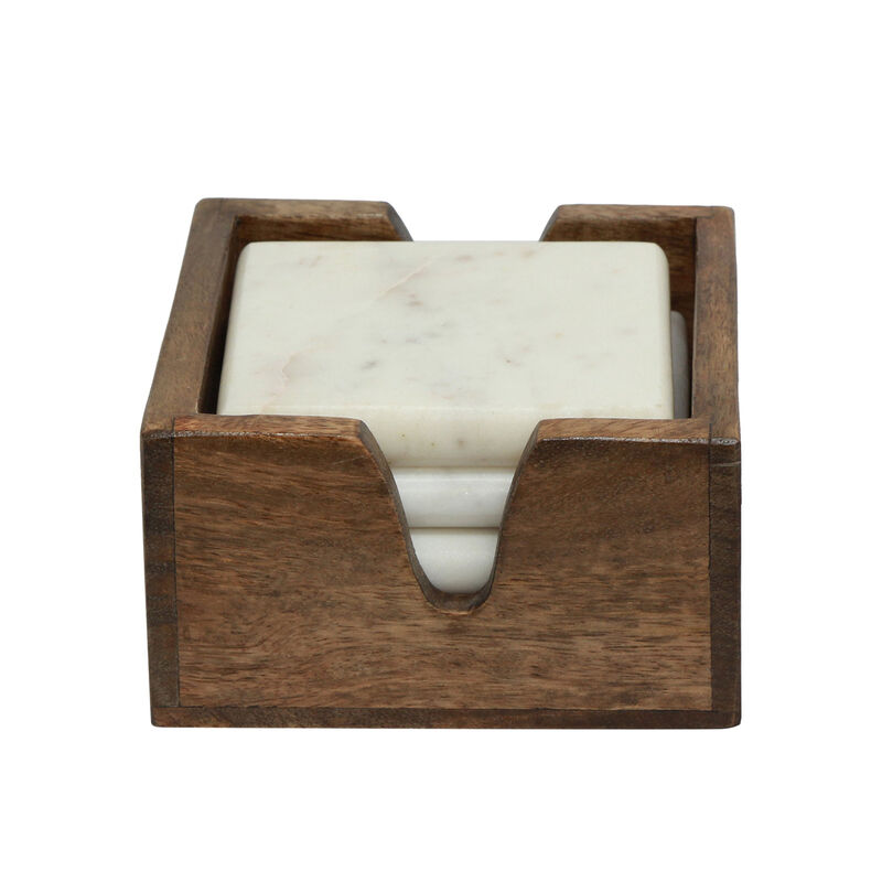 French Country Porto Marble Coaster (4PC) image number 1