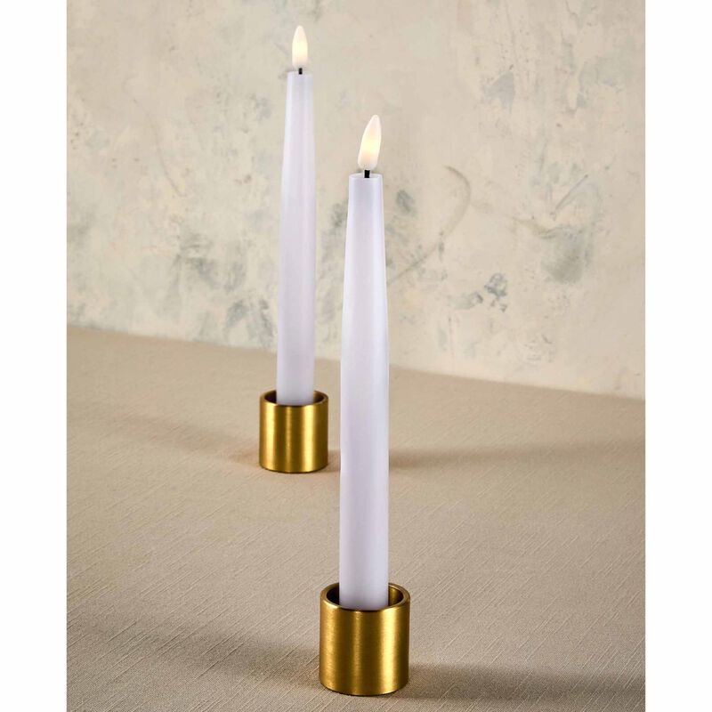 Maxwell & Williams Let's Get Lit Flameless Taper Candle 24cm 2Pc Natural image number 3