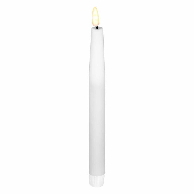 Maxwell & Williams Let's Get Lit Flameless Taper Candle 24cm 2Pc Natural image number 2