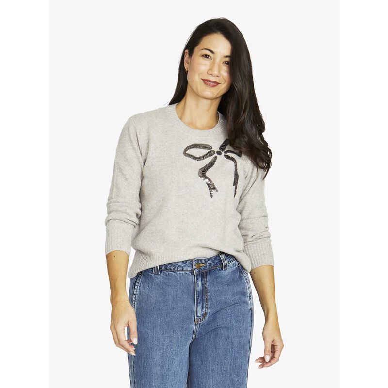 Jump Sequin Bow Pullover image number 1