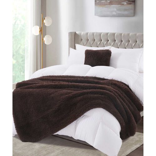 Top Drawer Grizzly Bear Throw 500Gsm Longpile Fur - 150x200cm