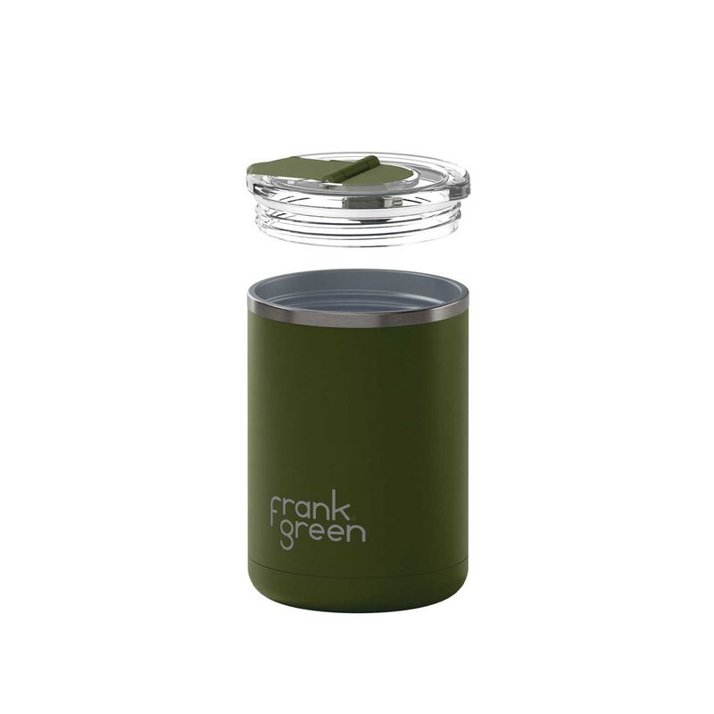frank green 12oz S/Steel Cup With Screw Hinged Lid Khaki image number 3