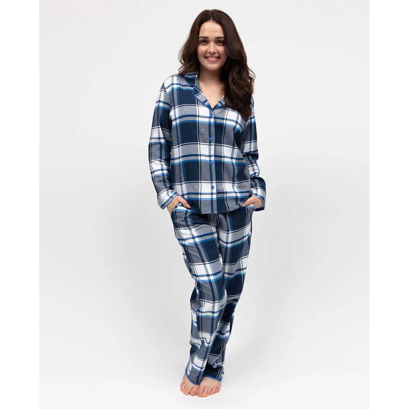 Cyberjammies Frosty Brushed Check Pyjama Bottoms image number 2
