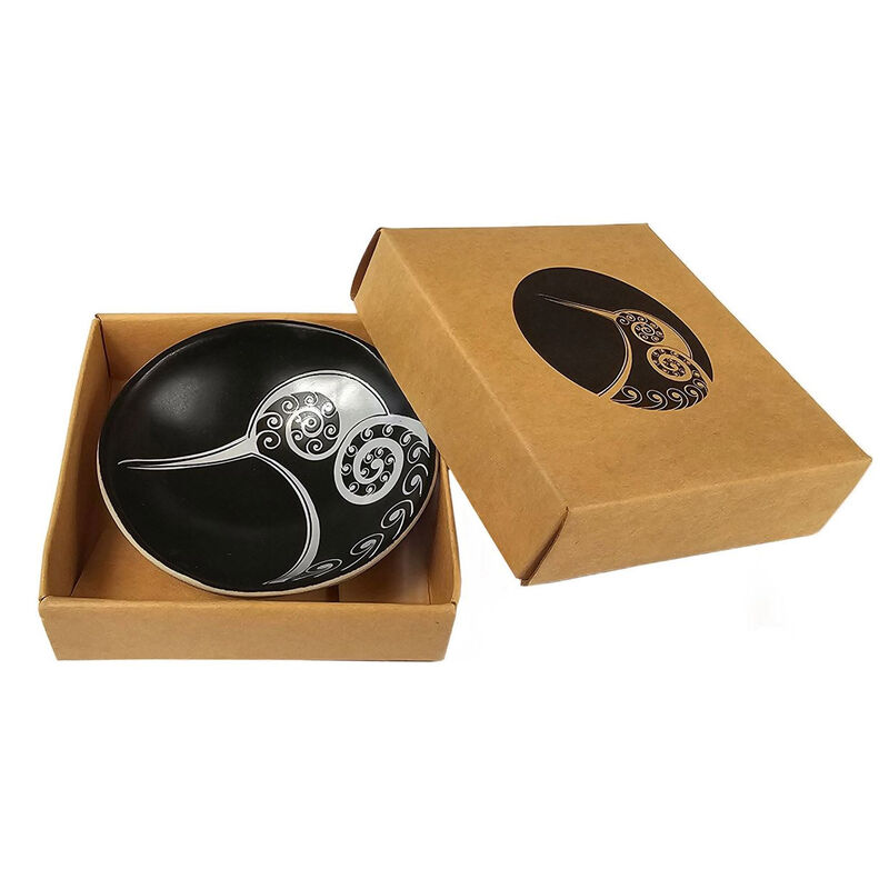 Jo Luping Kiwi White on Black 7cm Porcelain Bowl image number 1