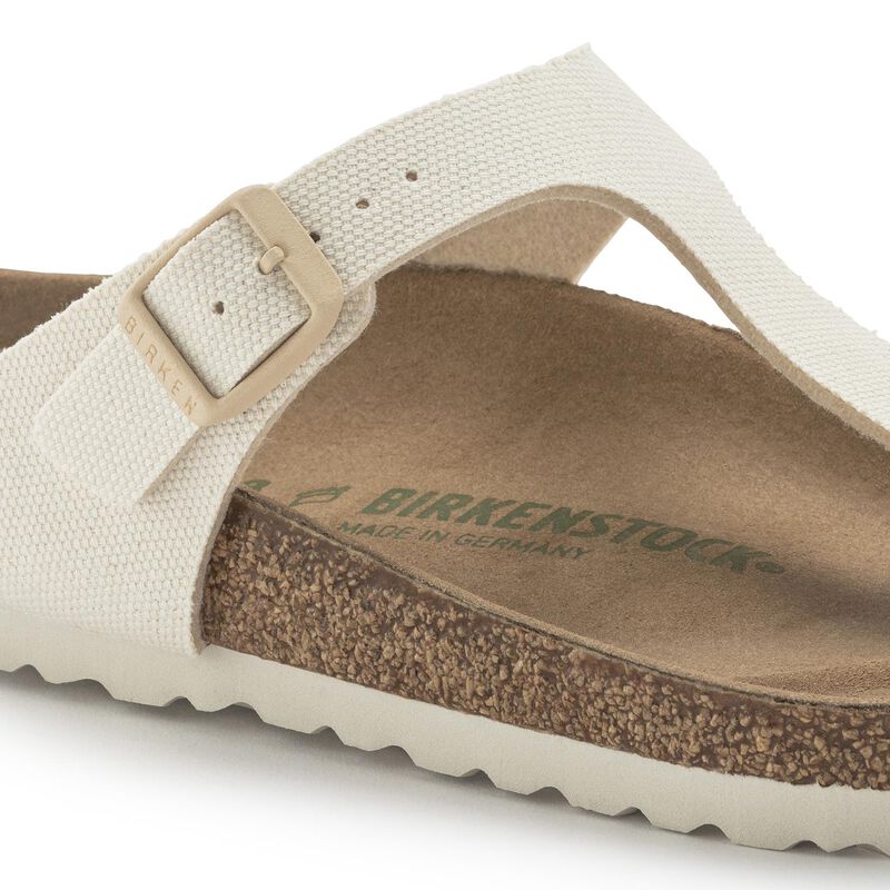 Birkenstock Gizeh Canvas Vegan Eggshell Regular Width Sandal image number 2
