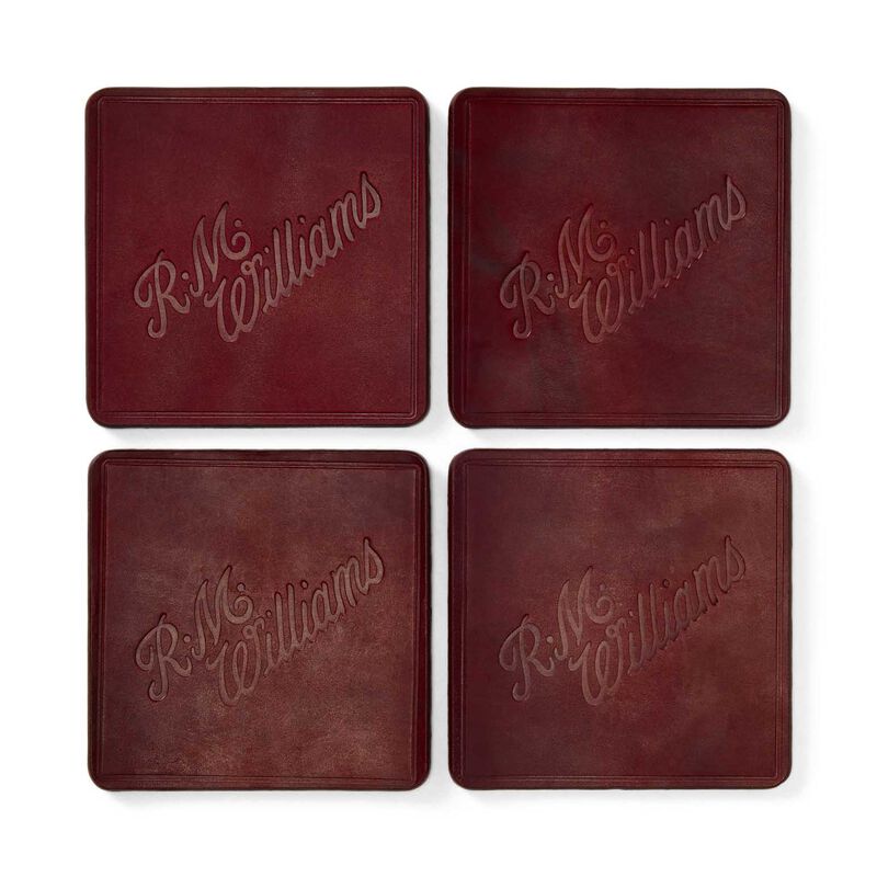 R.M. Williams Script Logo Coaster Set - 4 Piece image number 1