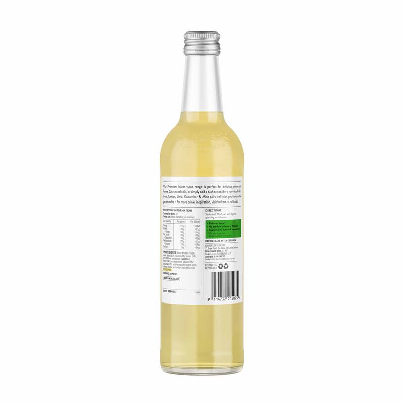 Barker's Lemon, Lime, Cucumber & Mint Premium Mixer 500ml image number 1
