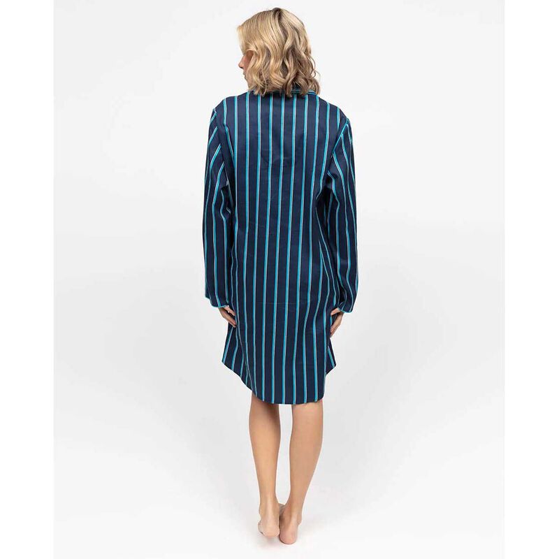 Cyberjammies Marina Navy Printed Stripe L/S Nightshirt image number 1