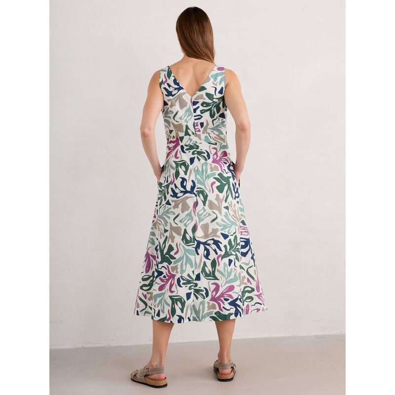 Seasalt Cornwall Sky Beyond Dress Sea Frond Chalk image number 1