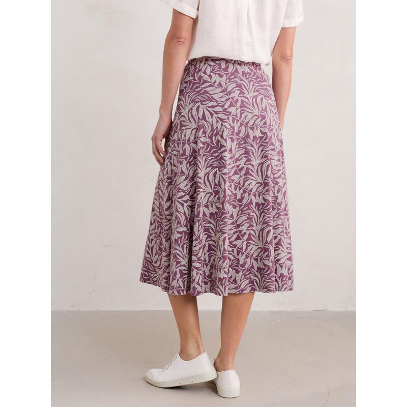 Seasalt Cornwall Orchard Skirt Dune Fronds Heather image number 1