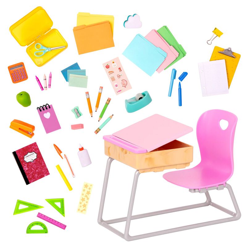 Our Generation Dolls Accessory Set - Flying Colours School Desk image number 3