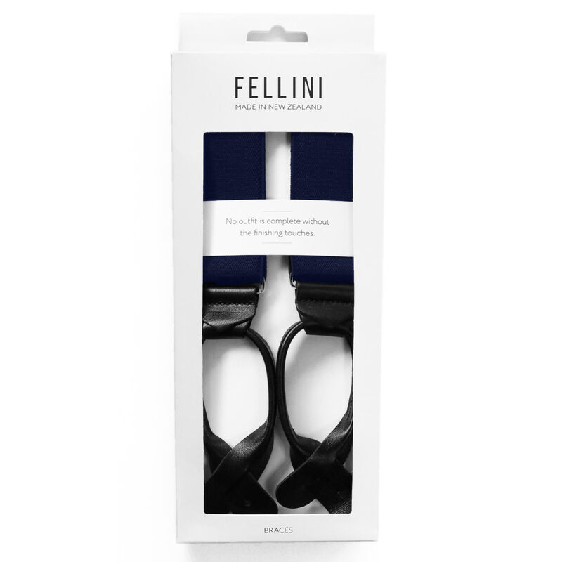 Fellini Plain 35mm Leather End Braces image number 2