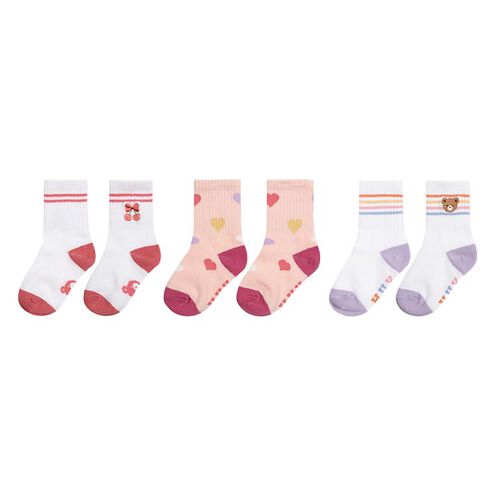 Huxbaby Sporty Socks 3 Pack Sweetheart