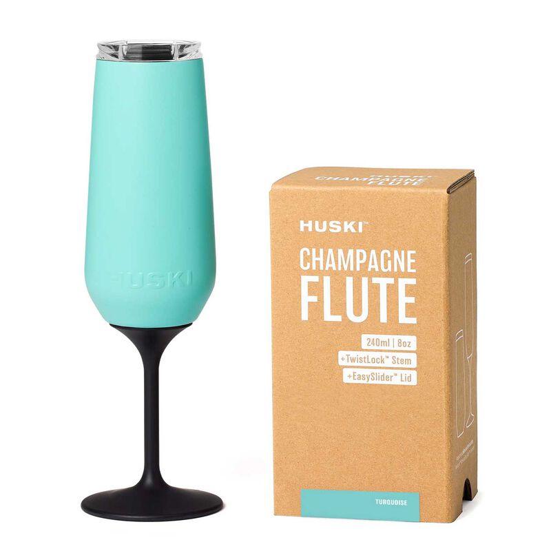 Huski Champagne Flute - Turquoise image number 0