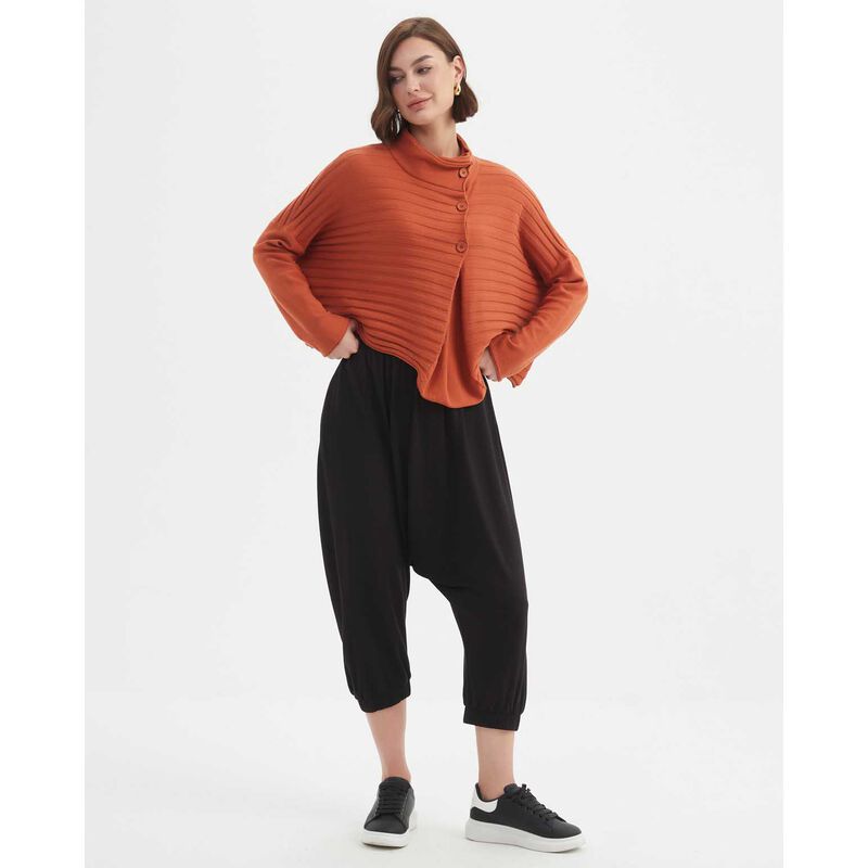 TIRELLI Cowl Neck Button Knit Jumper image number 3
