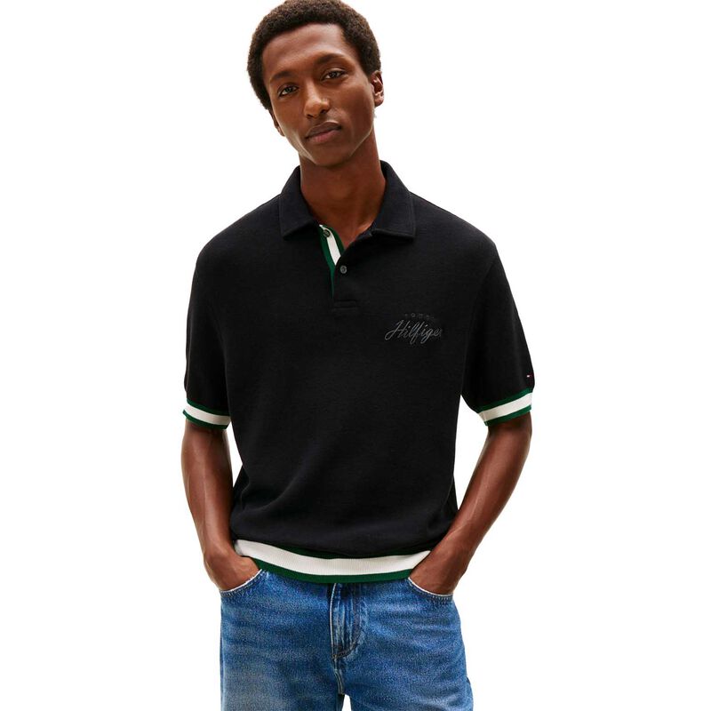 Tommy Hilfiger Linking Flatknit Tipped Classic Fit Polo image number 0