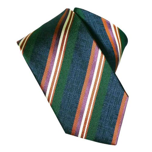Monti Castello 100% Silk Tie - Bold Multi-Coloured Stripe