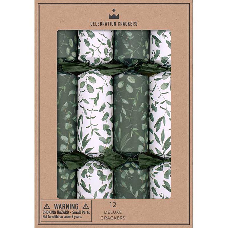 The Paperie Celebration Deluxe Crackers Fresh Eucalyptus Set of 12 image number 0