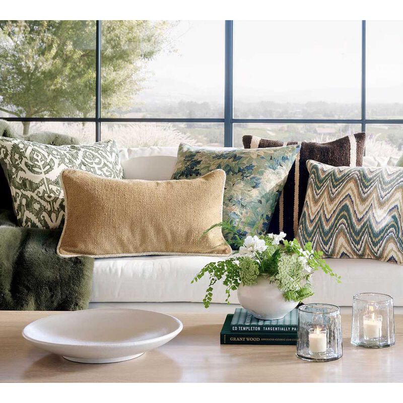 Pottery Barn Bleeker Embroidered Cushion Cover 60cm Green image number 2