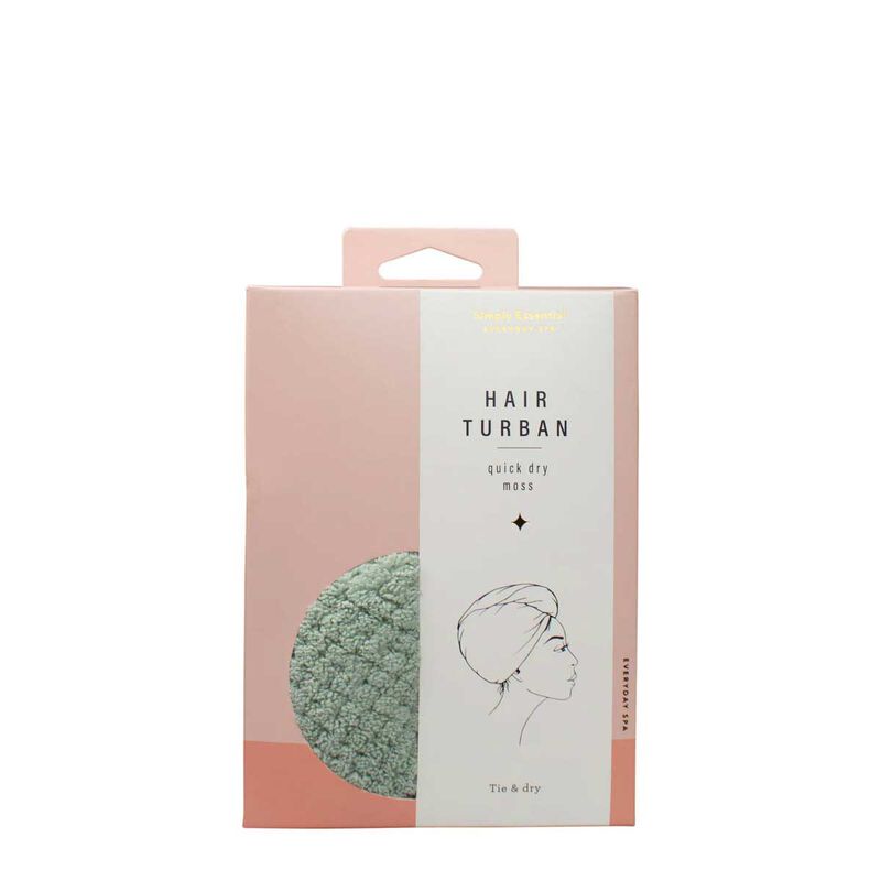 Simply Essential Quick Dry Hair Turban Moss image number 0