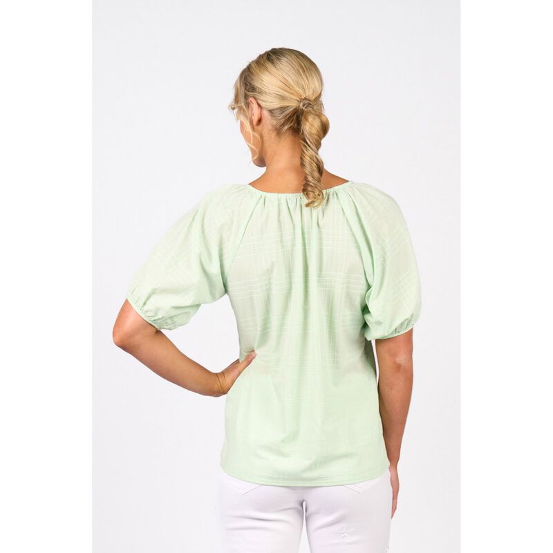 Vassalli Plain V Neck Top With Floaty Sleeve image number 1