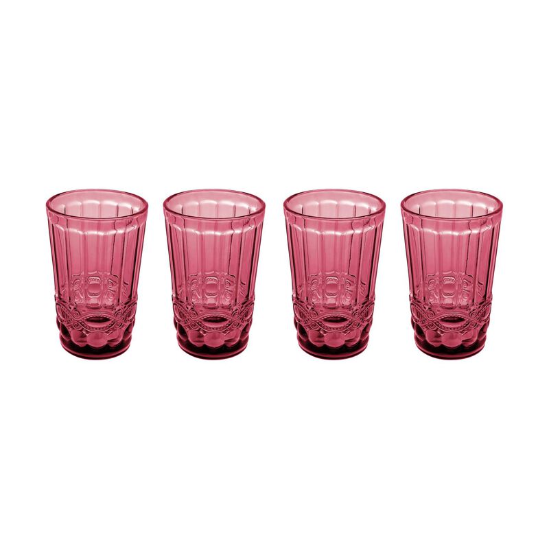 Casa Domani Gabriella Highball Glass 4Pc Pink Gift Boxed image number 0