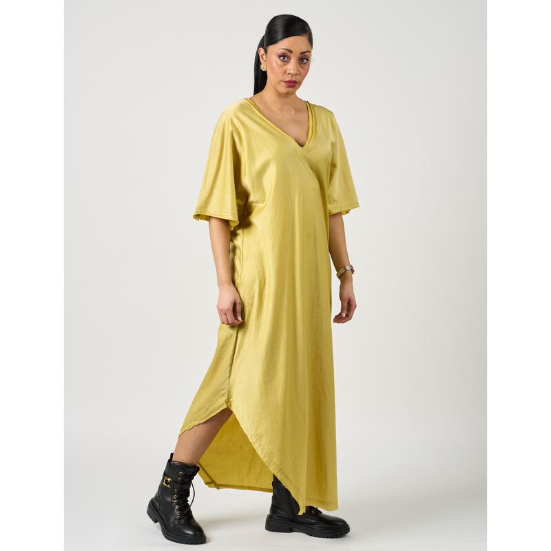La Vaca Loca V-Neck Shortsleeve Angle Hem Dress image number 5
