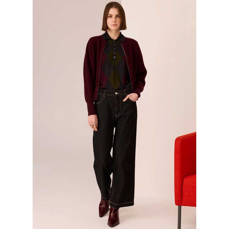 POL Wyatt Boiled Wool Bomber image number 3