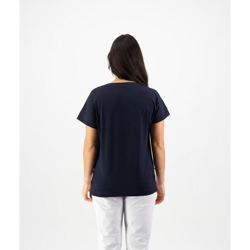 Vassalli Drop Sleeve Top With Stepped Hem image number 7