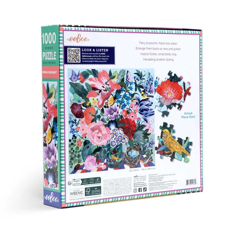 eeboo Spring Bouquet 1000 Piece Puzzle image number 2