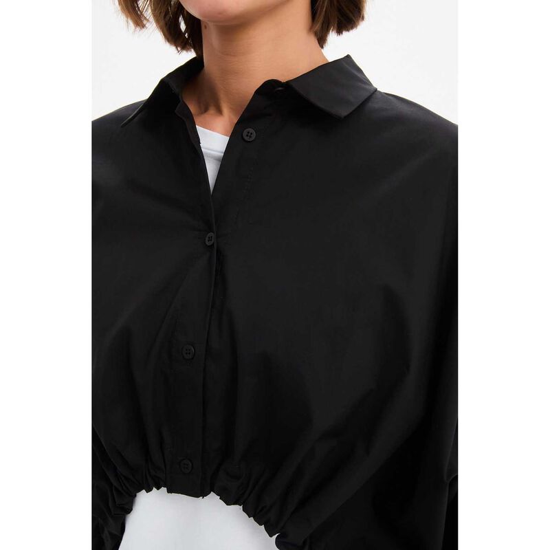 TIRELLI Wide Crop Poplin Overshirt image number 2