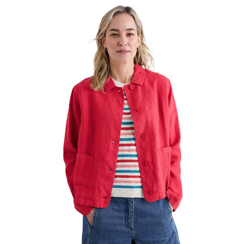 Seasalt Cornwall Arame Jacket Raspberry image number 0