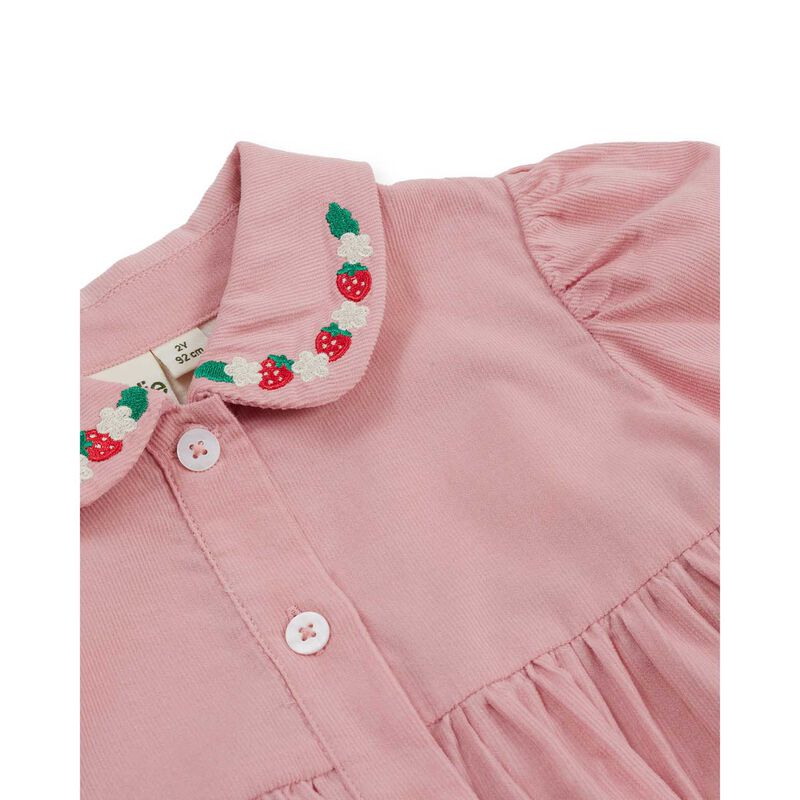 Goldie + Ace Wild Strawberry Corduroy Collar Dress 1-2Y image number 2